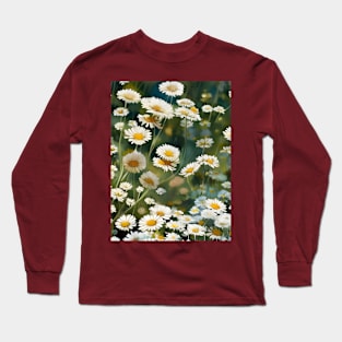 Painted Summer Daisies Long Sleeve T-Shirt